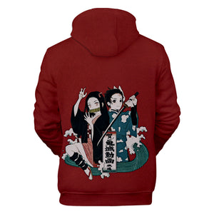 Anime Demon Slayer Hoodies - Kamado Nezuko 3D Printed Streetwear