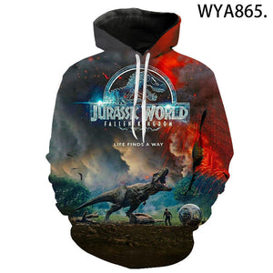 Jurassic Park Hoodies Sweatshirts - Movie 3D Printed Casual Hooded Streetwear