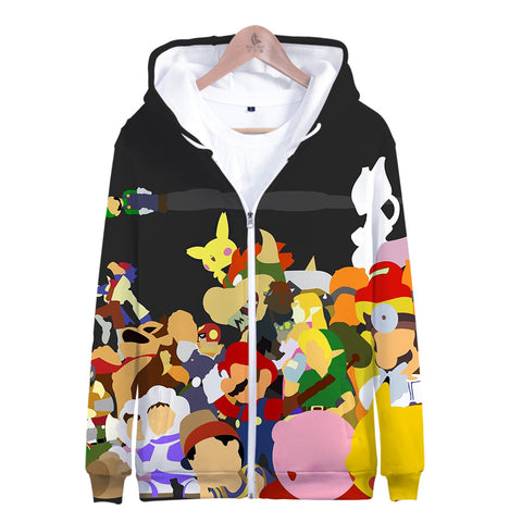 Image of Games Super Mario Hoodies - Super Smash Bros 3D Hoodie Outerwear