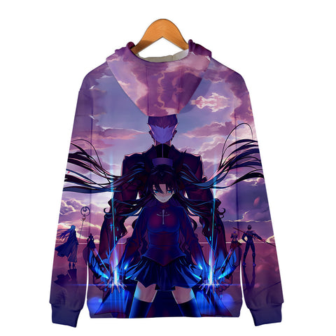 Image of Fate Stay Night 3D Printed Zipper Hoodies - Fashion Hooded Sweatshirt Pullover