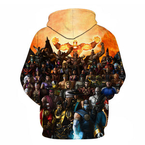 Mortal Kombat Hoodies - Game Streetwear 3D Print Pullover