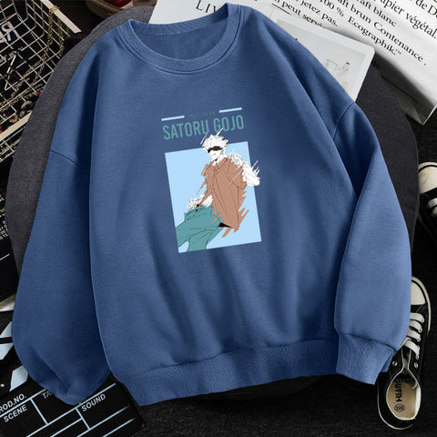 Image of Comic Jujutsu Kaisen Satoru Gojo Printed Sweatshirts Hoodies Hip Hop Streetwear Hoody