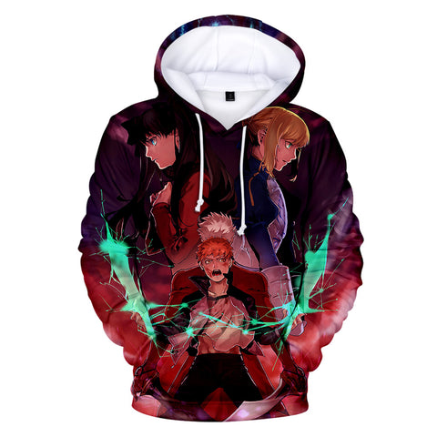 Image of 3D Print Fate Stay Night Hoodies Sweatshirts Pullover
