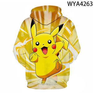 3D Printing Fashion Pokemon Hoodies - Cartoon Anime Sweatshirt Pullover