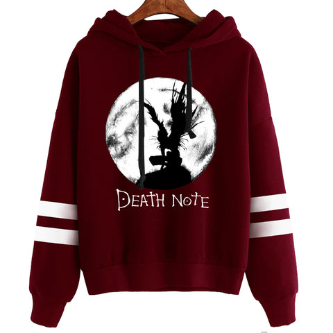 Image of Death Note Pullovers Hoodies Sweatshirts 90s Anime Hoody Streetwear