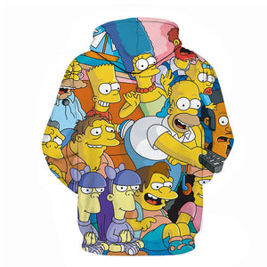 Cartoon 3D Print Hoodie - Homer Simpson Sweatshirt