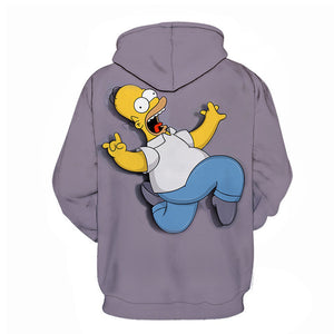 Cartoon 3D Print Hoodie - Homer Simpson Sweatshirt