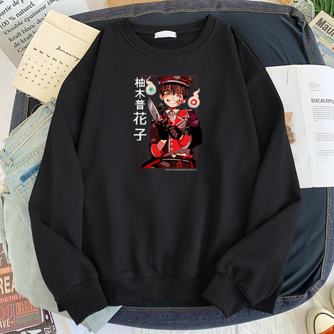 Image of Toilet-Bound Hanako-Kun Yugi Amane Print Loose Sweatshirt Oversized Casual Sweatshirt