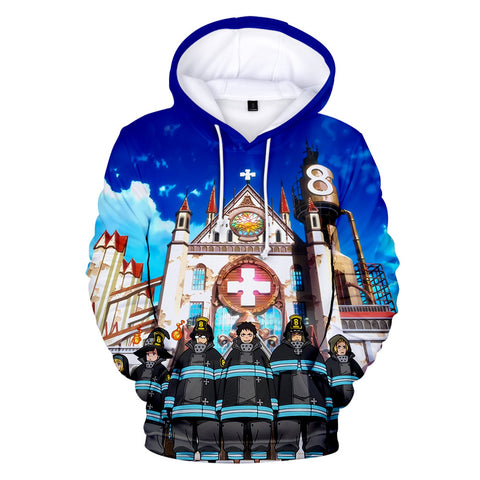 Image of 3D Fire Force Hoodies - Cartoon Sweatshirts