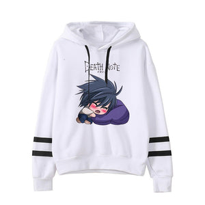 Death Note Cute Cartoon L Lawliet Stripe Hoodies Autumn Hoodie Sweatshirts