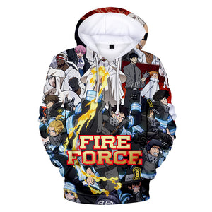 Anime Fire Force 3D Printed Hoodies Sweatshirts Tracksuit