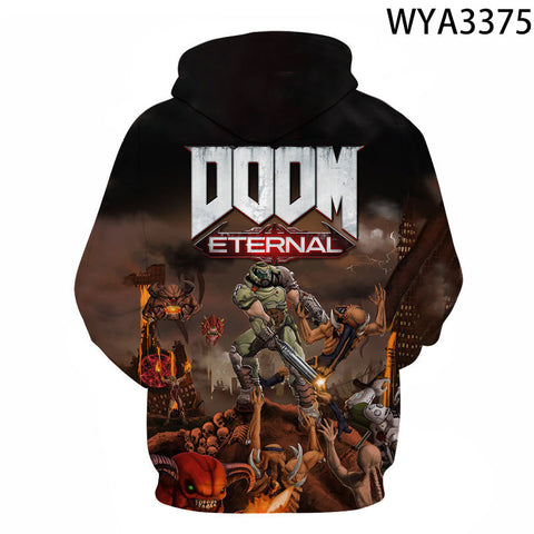 Image of Shooting Game Doom Eternal 3D Print Hoodies Pullover