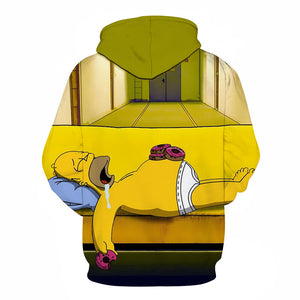 Homer Simpson and His Son 3D Printed Hoodies Sweatshirts