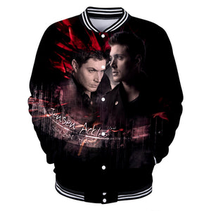 3D Printed Supernatural Baseball Jacket Sweatershirts Outwear