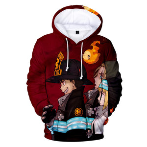 3D Fire Force Hoodies - Cartoon Sweatshirts