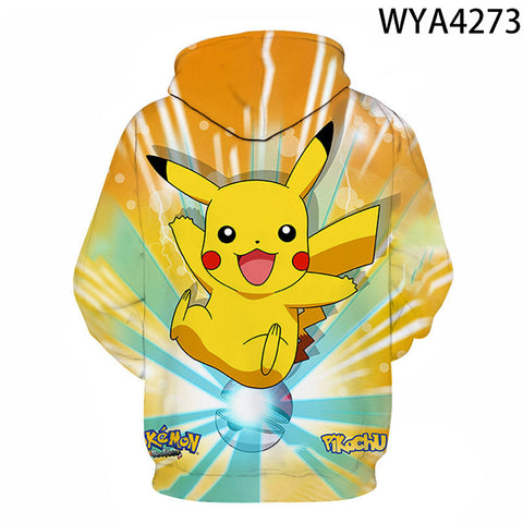 Image of 3D Printing Fashion Pokemon Hoodies - Cartoon Anime Sweatshirt Pullover