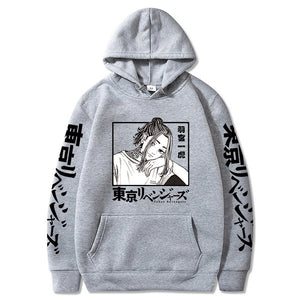 Tokyo Revengers Anime Hoodies Smiling Kazutora Hanemiya Manga Streetwear