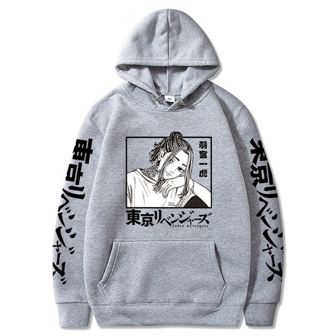 Image of Tokyo Revengers Anime Hoodies Smiling Kazutora Hanemiya Manga Streetwear