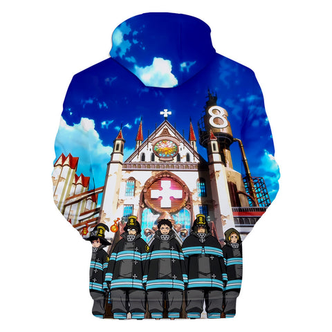 Image of 3D Fire Force Hoodies - Cartoon Sweatshirts