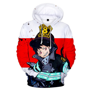 Anime Fire Force 3D Printed Hoodies Sweatshirts Tracksuit