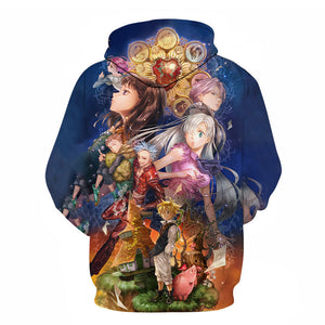 Anime The Seven Deadly Sins 3D Print Hoodies Sweatshirts Pullover