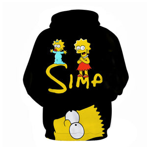 Cartoon 3D Print Hoodie - Homer Simpson Sweatshirt