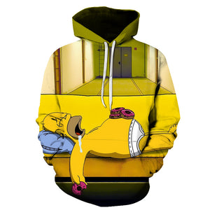 Homer Simpson and His Son 3D Printed Hoodies Sweatshirts