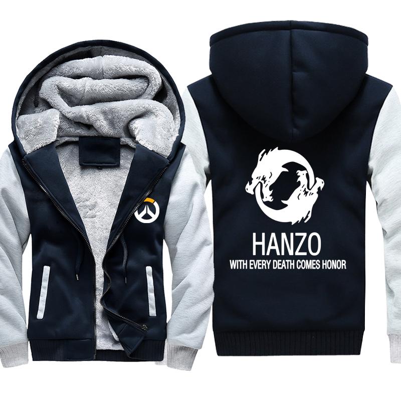 Overwatch Hanzo Jackets - Black Fleece Jacket