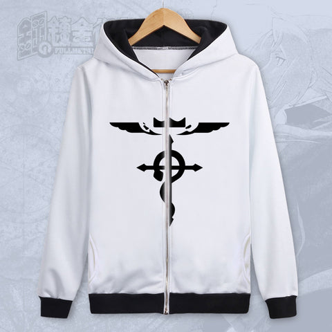 Image of Fullmetal Alchemist Hoodies - Zip Up Unisex Anime Multi-style Hoodie