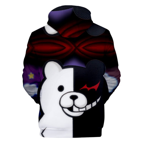 Image of Unisex Colorful 3D Printed Monokuma Harajuku Hoodies