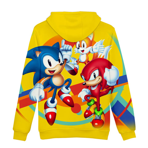 Image of Sonic Mania Hoodie—— Classic Sonic Knuckles Tails Yellow Hoodie