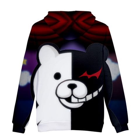 Image of Unisex Colorful 3D Printed Monokuma Harajuku Hoodies