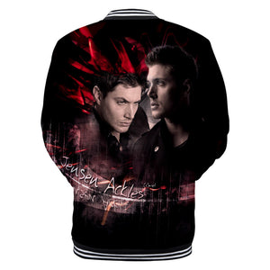 3D Printed Supernatural Baseball Jacket Sweatershirts Outwear