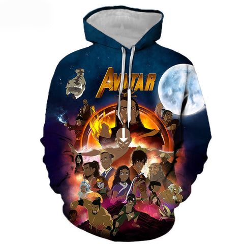 Image of Avatar The Last Airbender Hoodie - Anime 3D Printed Casual Hooded Pullovers