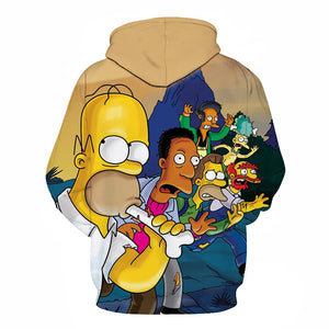 Homer Simpson and His Son 3D Printed Hoodies Sweatshirts