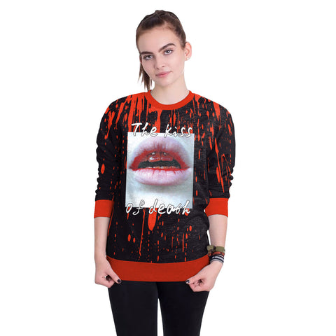 Image of Halloween Devil Lip Collar Sweater