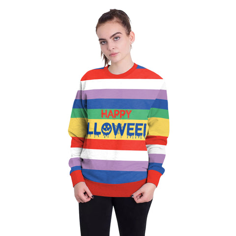 Image of Halloween colored round neck Sweater