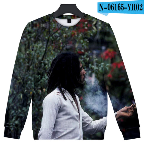 Image of 3D Printed Music Pullovers - Hip Hop Bob Marley Sweatshirts