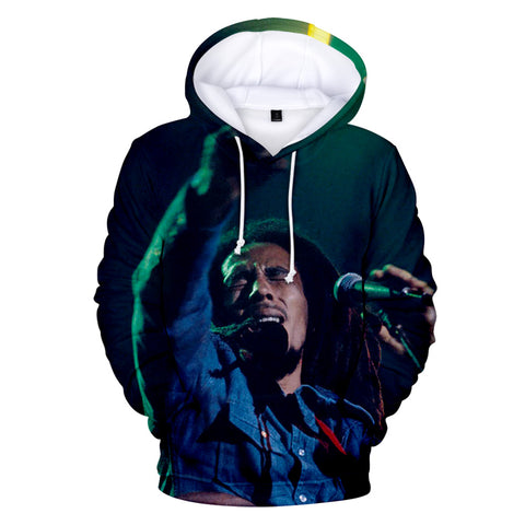 Image of Hip Hop 3D Printed Music Bob Marley Hoodies Sweatshirts