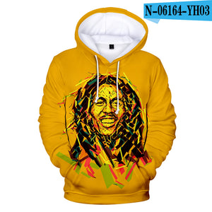 Music Hip Hop Bob Marley 3D Printed Hoodies Sweatshirts