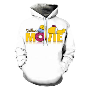 Cartoon 3D Print Hoodie - Homer Simpson Sweatshirt