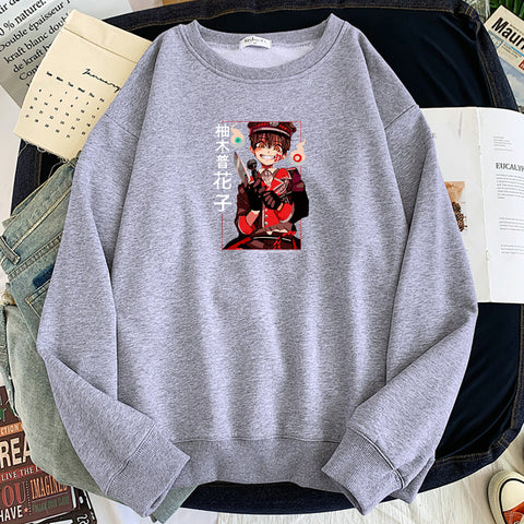 Image of Toilet-Bound Hanako-Kun Yugi Amane Print Loose Sweatshirt Oversized Casual Sweatshirt