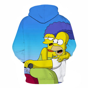 Homer Simpson and His Son 3D Printed Hoodies Sweatshirts