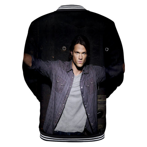 Image of Supernatural 3D Printed Sweatershirts Outwear Baseball Jacket