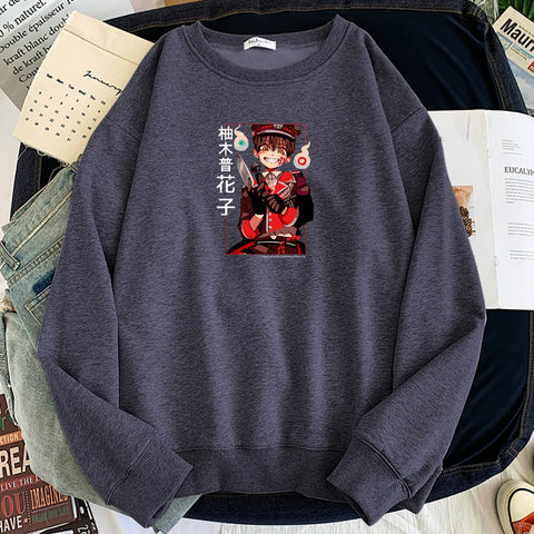 Image of Toilet-Bound Hanako-Kun Yugi Amane Print Loose Sweatshirt Oversized Casual Sweatshirt