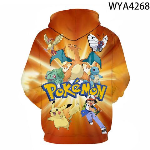 Image of 3D Printing Fashion Pokemon Hoodies - Cartoon Anime Sweatshirt Pullover