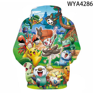 Pokemon 3D printed Hoodies - Fashion Sweatshirts