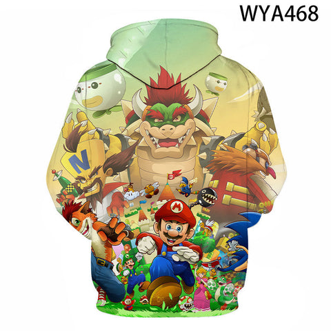 Image of Games Super Mario 3D Hoodies - Super Smash Bros Sweatshirts