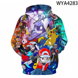 Pokemon 3D printed Hoodies - Fashion Sweatshirts