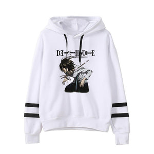 Death Note L Lawliet Stripe Hoodies Autumn Hoodie Cartoon Sweatshirts